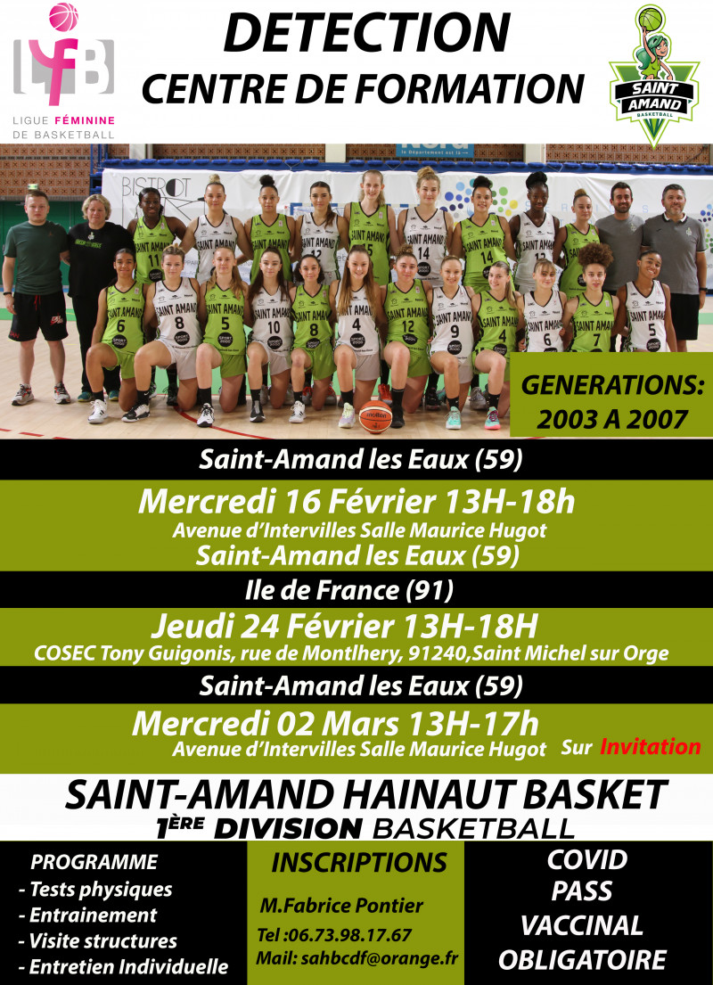 SaintAmand HainautBasket Site Officiel